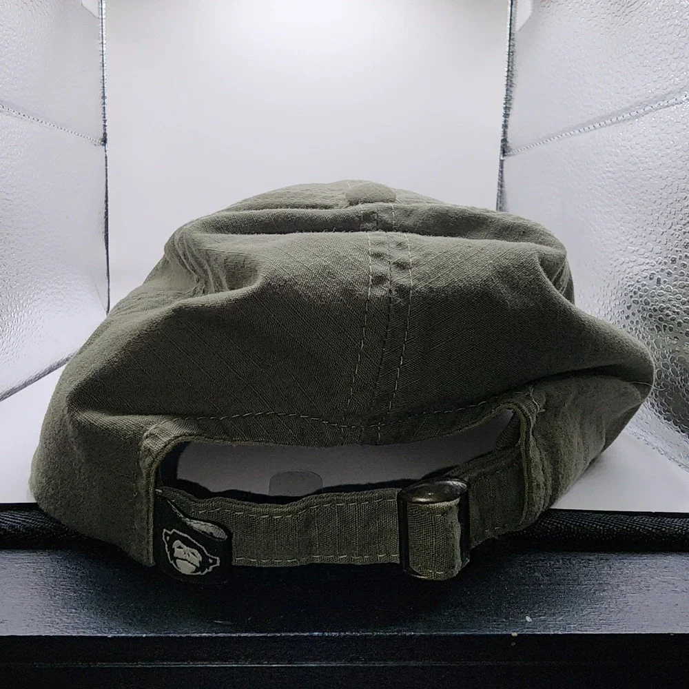 Howler Brothers Ripstop Cotton Strapback Hat Olive‎ Green Embroidered Logo Cap